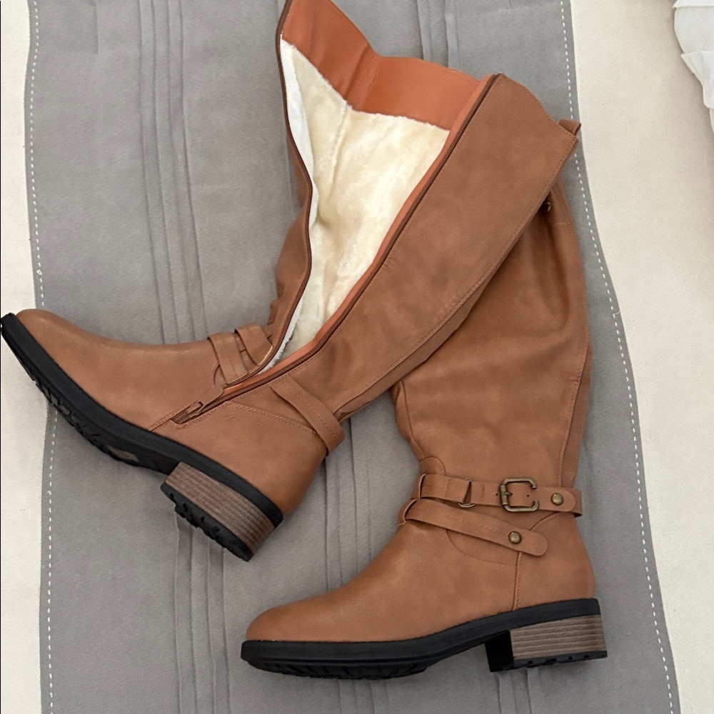 Dream Pairs Women's Brown Knee Boots